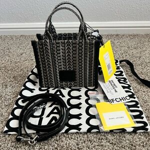 Marc Jacobs The Monogram Crossbody Tote Bag - Beige/Black Multi